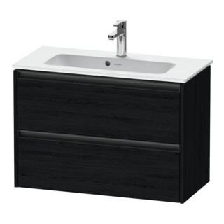 Duravit Meuble sous lavabo Ketho.2 Compact 81x39 cm, blanc œuf, 2 tiroirs, suspendu