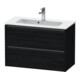 Duravit Meuble sous lavabo Ketho.2 Compact 81x39 cm, blanc œuf, 2 tiroirs, suspendu-1
