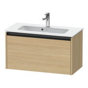 Duravit Meuble sous lavabo Ketho.2 Compact 81x39 cm, chêne naturel, 1 tiroir, suspendu