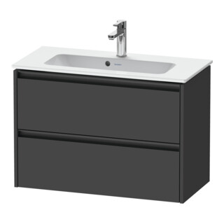 Duravit Meuble sous lavabo Ketho.2 Compact 81x39 cm, graph ma, 2 tiroirs, suspendu
