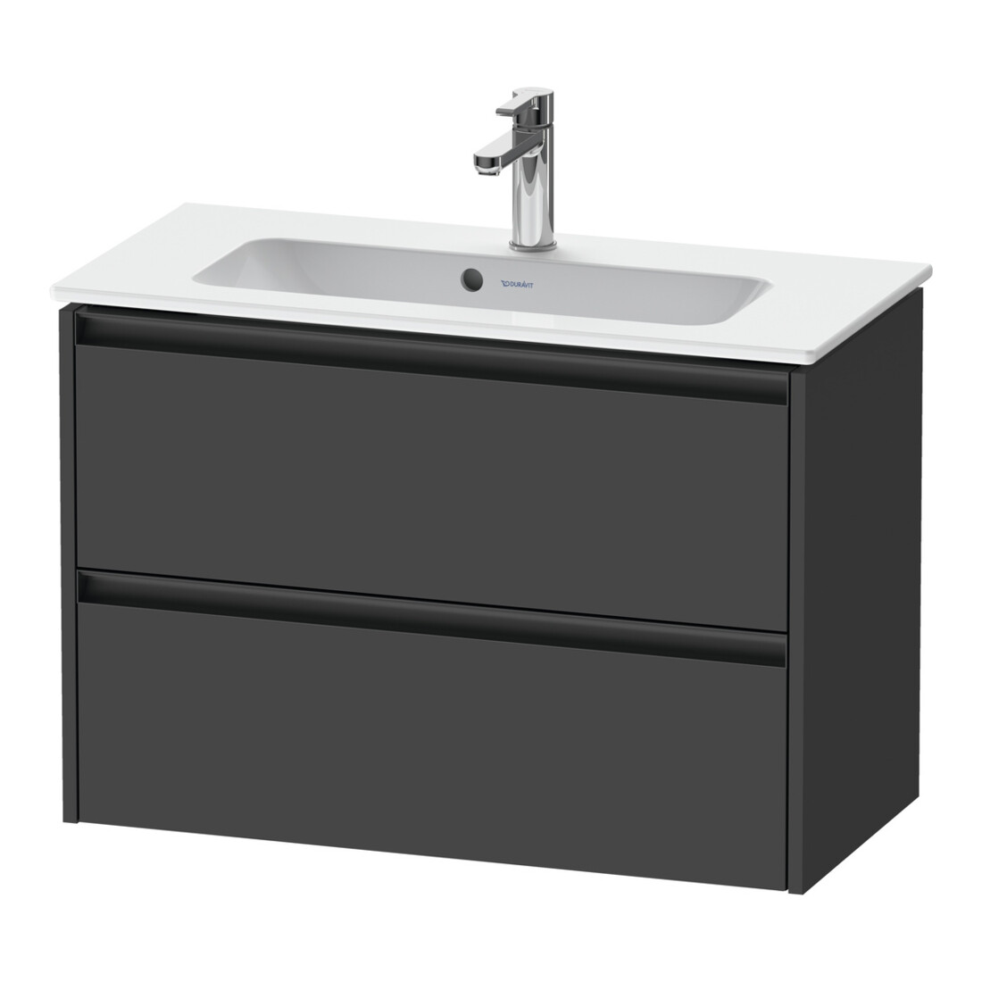 Duravit Meuble sous lavabo Ketho.2 Compact 81x39 cm, graph ma, 2 tiroirs, suspendu