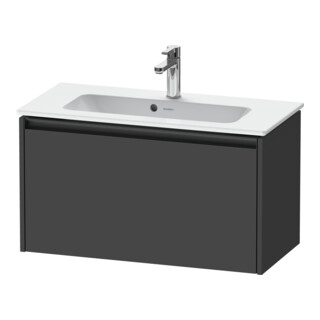Duravit Meuble sous lavabo Ketho.2 Compact 81x39 cm, graphite mat, 1 tiroir, suspendu