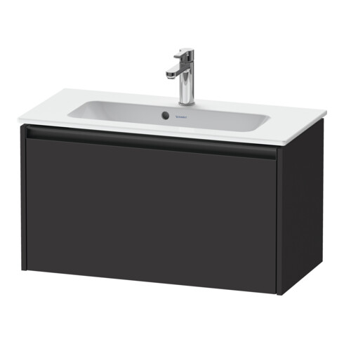 Duravit Meuble sous lavabo Ketho.2 Compact 81x39 cm, graphite mat, 1 tiroir, suspendu