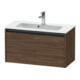 Duravit Meuble sous-lavabo Ketho.2 Compact 81x39 cm, noyer foncé, 1 tiroir, suspendu-1