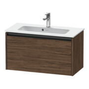 Duravit Meuble sous-lavabo Ketho.2 Compact 81x39 cm, noyer foncé, 1 tiroir, suspendu