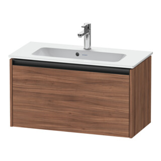 Duravit Meuble sous lavabo Ketho.2 Compact 81x39 cm, noyer naturel, 1 tiroir, suspendu