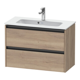 Duravit Meuble sous-lavabo Ketho.2 Compact 81x39 cm, œuf marbré, 2 tiroirs, suspendu