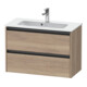 Duravit Meuble sous-lavabo Ketho.2 Compact 81x39 cm, œuf marbré, 2 tiroirs, suspendu-1
