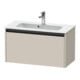 Duravit Meuble sous-lavabo Ketho.2 Compact 81x39 cm, taupe mat, 1 tiroir, suspendu-1