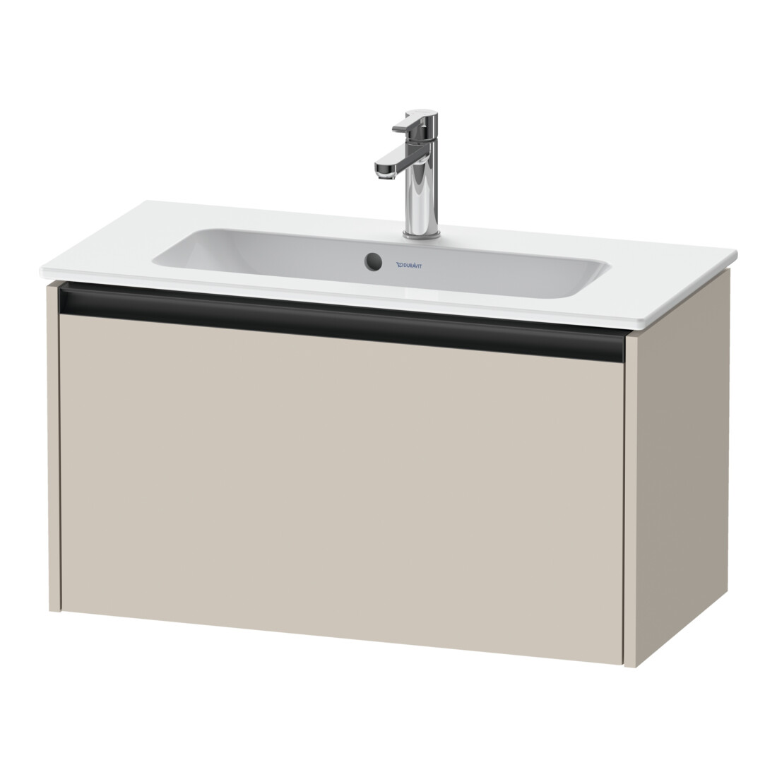 Duravit Meuble sous-lavabo Ketho.2 Compact 81x39 cm, taupe mat, 1 tiroir, suspendu