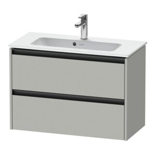 Duravit Meuble sous-lavabo Ketho.2 Compact 81x39cm, béton gris, 2 tiroirs, suspendu