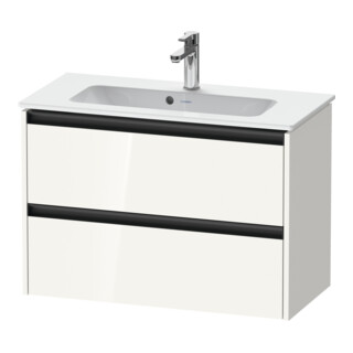 Duravit Meuble sous-lavabo Ketho.2 Compact 81x39cm, blanc hgl, 2 tiroirs, suspendu
