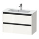Duravit Meuble sous-lavabo Ketho.2 Compact 81x39cm, blanc hgl, 2 tiroirs, suspendu-1