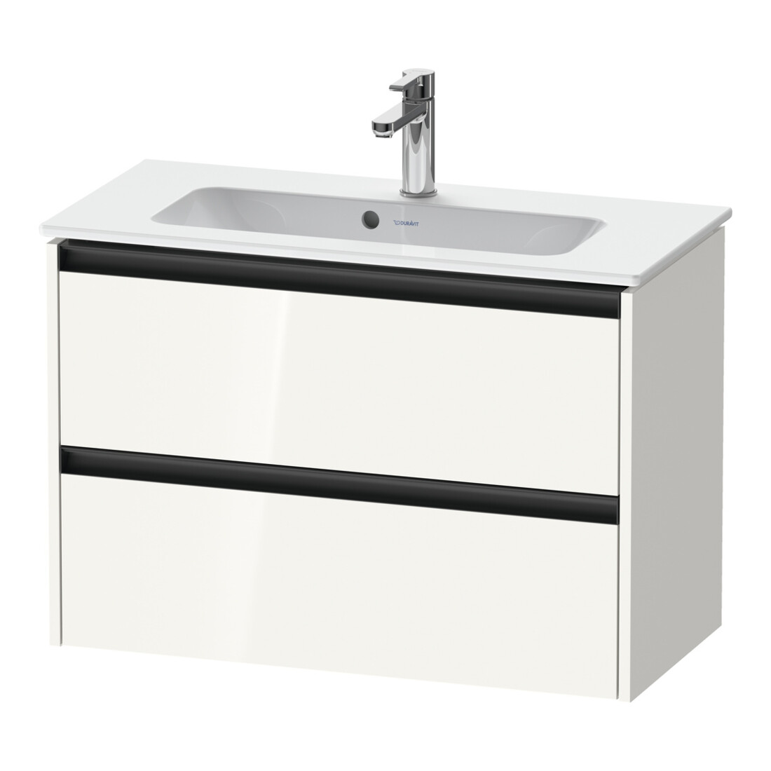 Duravit Meuble sous-lavabo Ketho.2 Compact 81x39cm, blanc hgl, 2 tiroirs, suspendu