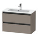 Duravit Meuble sous lavabo Ketho.2 Compact 81x39cm, blanc mat, 2 tiroirs, suspendu-1