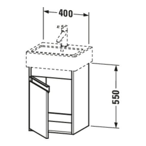 Duravit Meuble sous-lavabo Ketho 40x32x55 cm, suspendu, droit, chêne noir