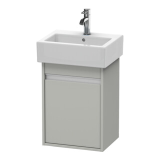 Duravit Meuble sous-lavabo Ketho 40x32x55 cm, suspendu, T gauche, gris béton mat