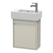 Duravit Meuble sous lavabo Ketho 45x22,5x55 cm, suspendu, porte droite, taupe-1