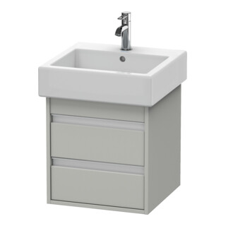 Duravit Meuble sous lavabo Ketho 45x44 cm, béton gris, 2 tiroirs, suspendu