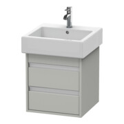 Duravit Meuble sous lavabo Ketho 45x44 cm, béton gris, 2 tiroirs, suspendu