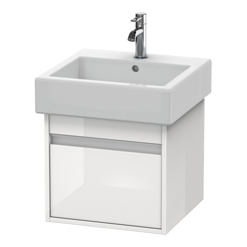 Duravit Meuble sous lavabo Ketho 45x44 cm, blanc brillant, 1 tiroir, suspendu