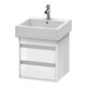Duravit Meuble sous-lavabo Ketho 45x44 cm, blanc brillant, 2 tiroirs, suspendu-1