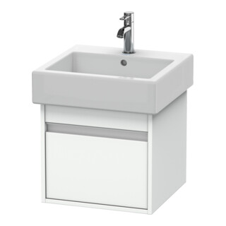 Duravit Meuble sous-lavabo Ketho 45x44 cm, blanc mat, 1 tiroir, suspendu