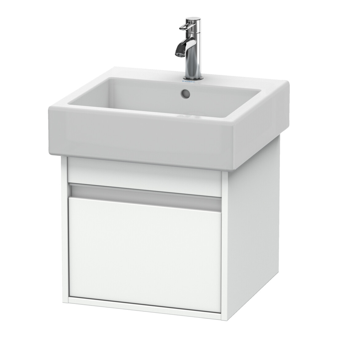 Duravit Meuble sous-lavabo Ketho 45x44 cm, blanc mat, 1 tiroir, suspendu