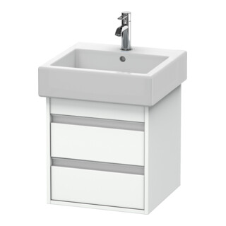 Duravit Meuble sous-lavabo Ketho 45x44 cm, blanc mat, 2 tiroirs, suspendu