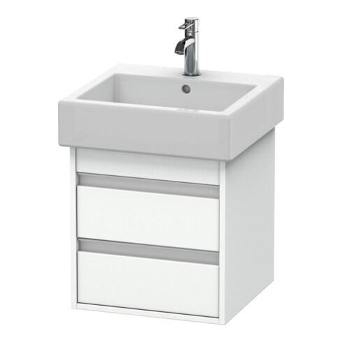 Duravit Meuble sous-lavabo Ketho 45x44 cm, blanc mat, 2 tiroirs, suspendu