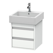 Duravit Meuble sous-lavabo Ketho 45x44 cm, blanc mat, 2 tiroirs, suspendu