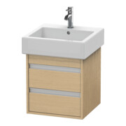 Duravit Meuble sous lavabo Ketho 45x44 cm, blanc œuf, 2 tiroirs, suspendu