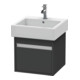 Duravit Meuble sous lavabo Ketho 45x44 cm, graphite mat, 1 tiroir, suspendu-1