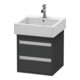 Duravit Meuble sous-lavabo Ketho 45x44 cm, gris mat, 2 tiroirs, suspendu-1