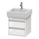 Duravit Meuble sous-lavabo Ketho 45x44 cm, gris mat, 2 tiroirs, suspendu