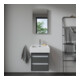 Duravit Meuble sous-lavabo Ketho 45x44 cm, gris mat, 2 tiroirs, suspendu
