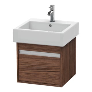Duravit Meuble sous lavabo Ketho 45x44 cm, noyer foncé, 1 tiroir, suspendu