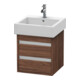 Duravit Meuble sous lavabo Ketho 45x44 cm, noyer foncé, 2 tiroirs, suspendu-1