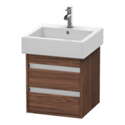 Duravit Meuble sous lavabo Ketho 45x44 cm, noyer foncé, 2 tiroirs, suspendu