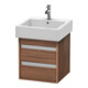 Duravit Meuble sous lavabo Ketho 45x44 cm, noyer naturel, 2 tiroirs, suspendu-1