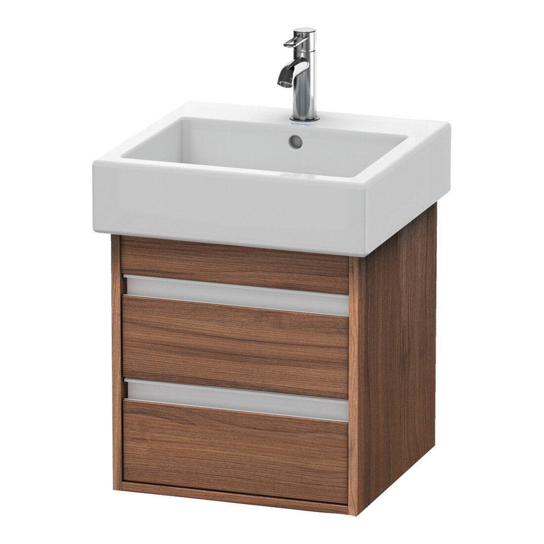 Duravit Meuble sous lavabo Ketho 45x44 cm, noyer naturel, 2 tiroirs, suspendu