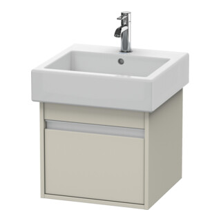 Duravit Meuble sous-lavabo Ketho 45x44 cm, taupe, 1 tiroir, suspendu
