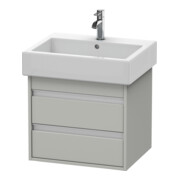 Duravit Meuble sous-lavabo Ketho 55x44 cm, béton gris, 2 tiroirs, suspendu
