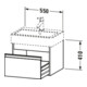 Duravit Meuble sous-lavabo Ketho 55x44 cm, blanc brillant, 1 tiroir, suspendu