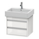 Duravit Meuble sous lavabo Ketho 55x44 cm, blanc brillant, 2 tiroirs, suspendu-1