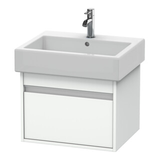 Duravit Meuble sous-lavabo Ketho 55x44 cm, blanc mat, 1 tiroir, suspendu