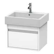 Duravit Meuble sous-lavabo Ketho 55x44 cm, blanc mat, 1 tiroir, suspendu