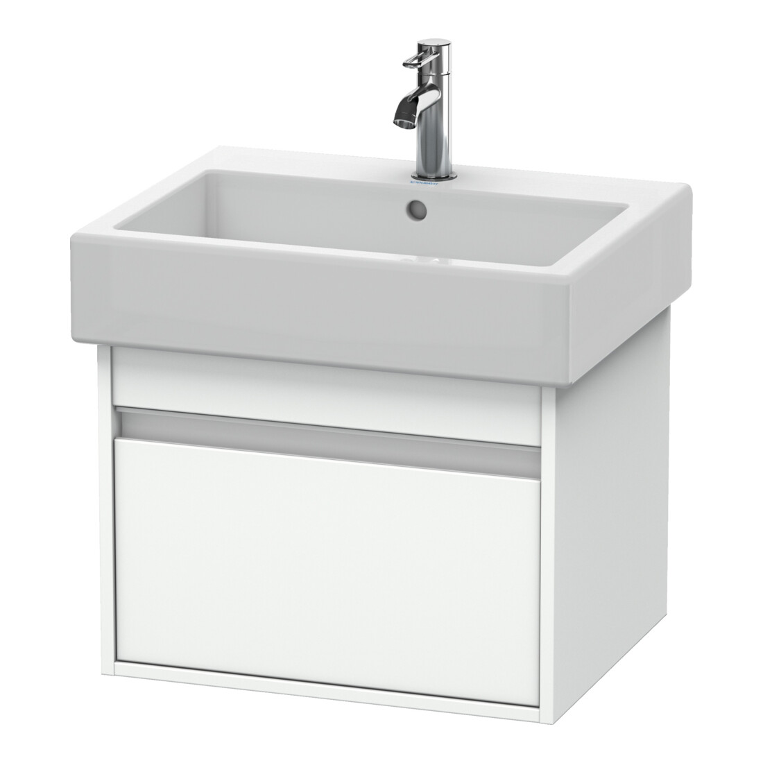 Duravit Meuble sous-lavabo Ketho 55x44 cm, blanc mat, 1 tiroir, suspendu