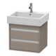 Duravit Meuble sous lavabo Ketho 55x44 cm, blanc mat, 2 tiroirs, suspendu-1