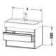 Duravit Meuble sous lavabo Ketho 55x44 cm, blanc mat, 2 tiroirs, suspendu